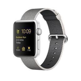 Apple Watch (Series 2) 2017 GPS 42mm - Hliníková Strieborná - Tkaný nylon Sivá