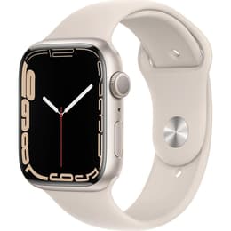 Apple Watch (Series 7) 2021 GPS 45mm - Hliníková Zlatá - Sport band Hviezdne svetlo