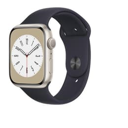 Apple Watch (Series 8) 2022 GPS + mobilná sieť 45mm - Hliníková Starlight - Sport band