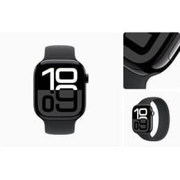 Apple Watch Series 10 (2024) GPS + mobilná sieť 46 mm - Hliníková Jet Black - Sport loop Čierna