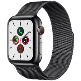 Apple Watch (Series 5) 2019 GPS + mobilná sieť 44mm - Nerezová Vesmírna šedá - Milanese loop Čierna