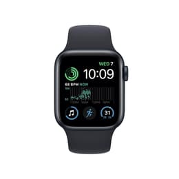 Apple Watch Series SE 2 (2022) GPS 44 mm - Hliníková Strieborná - Sport band Čierna