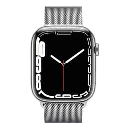 Apple Watch Series 7 (2021) GPS + mobilná sieť 45 mm - Nerezová Strieborná - Milanese loop Sivá