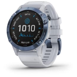 Smart hodinky Garmin Fēnix 6 - Pro Solar Edition á á - Biela/Modrá