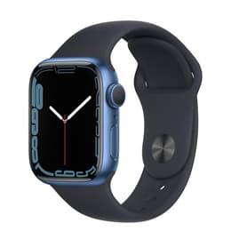Apple Watch Series 7 (2021) GPS + mobilná sieť 41 mm - Hliníková Modrá - Sport band Čierna