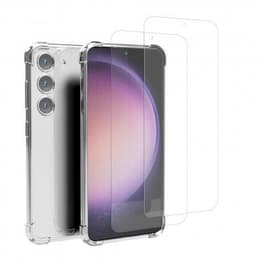 Obal Galaxy S23 a 2 ochranna obrazovky - TPU - Priehľadná