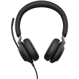 Slúchadlá Jabra Evolve 2 Potláčanie hluku drôtové Mikrofón - Čierna