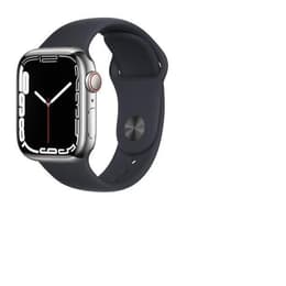 Apple Watch Series 6 (2020) GPS + mobilná sieť 44 mm - Nerezová Strieborná - Sport band Čierna