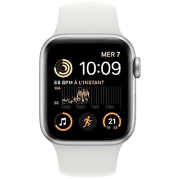 Apple Watch (Series SE) 2022 GPS 40mm - Hliníková Strieborná - Sport band Biela