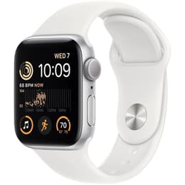 Apple Watch (Series SE) 2022 GPS 40mm - Hliníková Strieborná - Sport band Biela