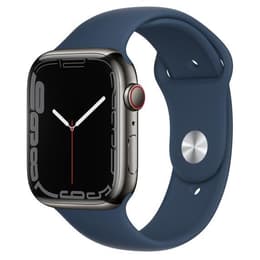 Apple Watch (Series 7) 2021 GPS 41mm - Nerezová Čierna - Sport band Modrá