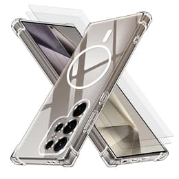 Obal Galaxy S24 Ultra a 2 ochranna obrazovky - TPU - Priehľadná