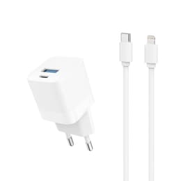Kábel a Wallplug (USB-C + Lightning) 20W - WTK
