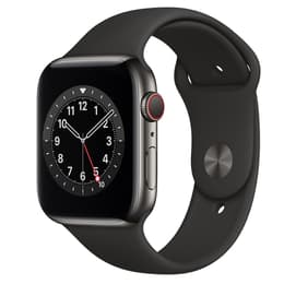 Apple Watch (Series 6) 2020 GPS 44mm - Nerezová Grafitová - Sport Loop Čierna