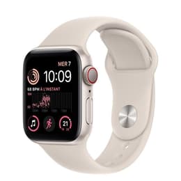 Apple Watch (Series SE) 2022 GPS 40mm - Hliníková Starlight - Sport band Biela