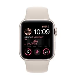 Apple Watch (Series SE) 2022 GPS 40mm - Hliníková Starlight - Sport band Biela