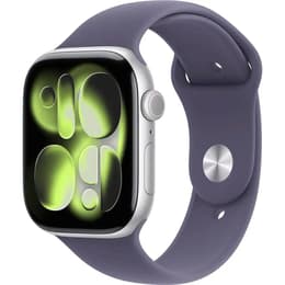 Apple Watch Series 11 (2025) GPS + mobilná sieť 46 mm - Hliníková Strieborná - Sport band Čierna