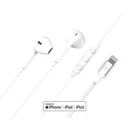 Slúchadlá Ecouteurs Renforcés Lightning Télécommande/Micro Bouton Blanc + Garantie à vie Force Play Potláčanie hluku Bluetooth - Biela