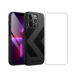 Back Market Obal iPhone 13 Pro Max a ochranný displej - Recyklovaný plast - čierna (Chevron)