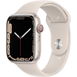 Apple Watch (Series 7) 2021 GPS + mobilná sieť 45mm - Hliníková Starlight - Sport band Hviezdne svetlo