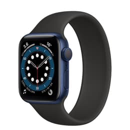 Apple Watch (Series 6) 2020 GPS 44mm - Modrá - Sport Loop Čierna