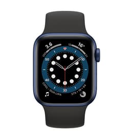 Apple Watch (Series 6) 2020 GPS 44mm - Modrá - Sport Loop Čierna