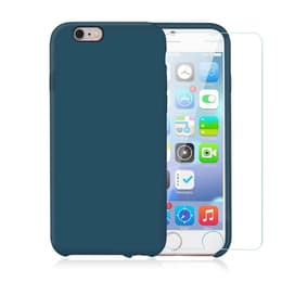 Obal iPhone 6 Plus/6S Plus a 2 ochranna obrazovky - Silikón - Modrozelená