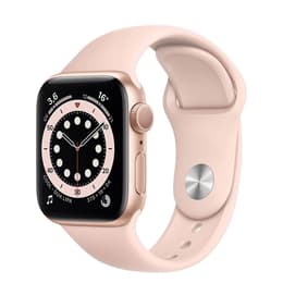 Apple Watch (Series 6) 2020 GPS 44mm - Hliníková Zlatá - Sport Loop Piesková ružová