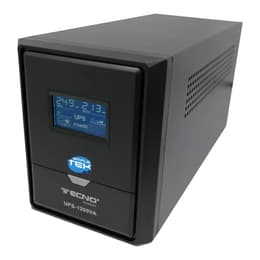 Tecno UPS TC-1200VA 500W, 3 Schuko/EU/ITA Exits, LCD display Kábel