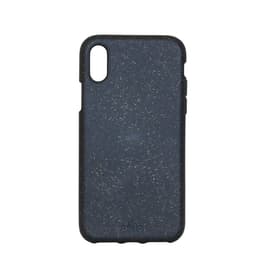 Obal iPhone XS - Prírodný materiál - Čierna