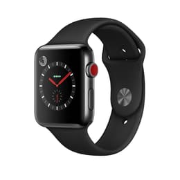 Apple Watch (Series 3) 2017 GPS + mobilná sieť 42mm - Nerezová Vesmírna šedá - Sport Loop Čierna
