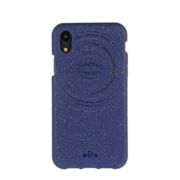 Obal iPhone XR - Prírodný materiál - Modrá