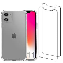Obal iPhone 11 a 2 ochranna obrazovky - Recyklovaný plast - Priehľadná