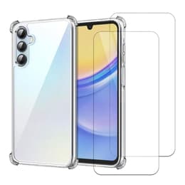 Obal Galaxy A15 a 2 ochranna obrazovky - TPU - Priehľadná