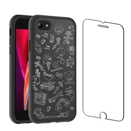 Back Market Obal iPhone 7/8 a ochranný displej - Recyklovaný plast - Čierna & Biela