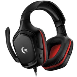 Slúchadlá Logitech G332 gaming drôtové Mikrofón - Čierna/Červená