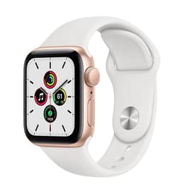 Apple Watch Series SE 1 (2020) GPS + mobilná sieť 40 mm - Hliníková Zlatá - Sport band Biela