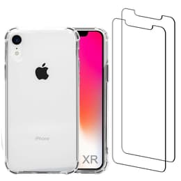 Obal iPhone XR a 2 ochranna obrazovky - Recyklovaný plast - Priehľadná