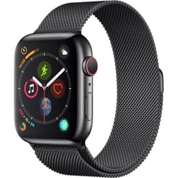 Apple Watch (Series 4) 2018 GPS + mobilná sieť 44mm - Nerezová Vesmírna šedá - Milánsky Čierna