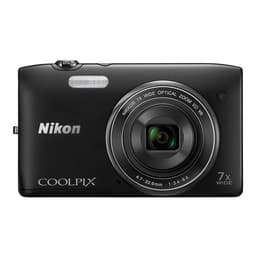 Nikon Coolpix S3500 Kompakt 20.1 - Čierna