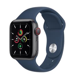 Apple Watch (Series 5) 2019 GPS + mobilná sieť 44mm - Nerezová Vesmírna šedá - Sport band Modrá