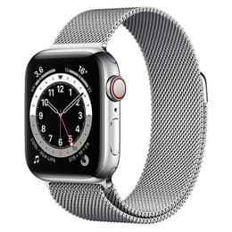 Apple Watch (Series 6) 2020 GPS + mobilná sieť 40mm - Titánová Strieborná - Milanese loop Strieborná