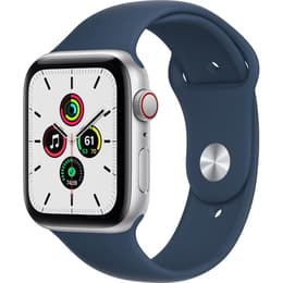 Apple Watch Series SE 1 (2020) GPS + mobilná sieť 44 mm - Hliníková Strieborná - Sport band Modrá