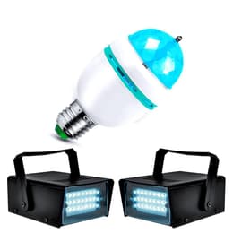 Svietidlo Strobes + Ampoule Mini DIAMS 4 LED's RVBA Lytor Light Mode AUTO, Culot E-27