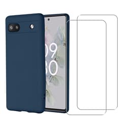 Obal Google Pixel 6a a 2 ochranna obrazovky - TPU - Modrá