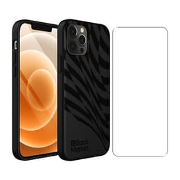 Back Market Obal iPhone 12 / iPhone 12 Pro a ochranný displej - Recyklovaný plast - Čierna
