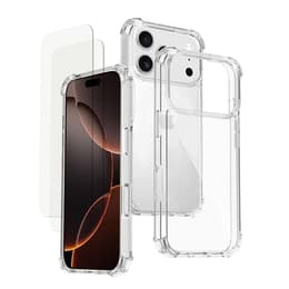 Obal iPhone 17 Pro Max a 2 ochranna obrazovky - TPU - Priehľadná