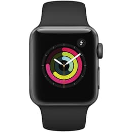 Apple Watch (Series 3) 2017 GPS 42mm - Hliníková Sivá - Sport band Čierna