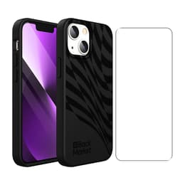 Back Market Obal iPhone 13 a ochranný displej - Recyklovaný plast - Čierna