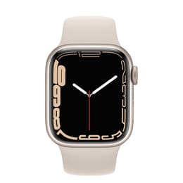 Apple Watch Series 7 (2021) GPS + mobilná sieť 41 mm - Hliníková Starlight - Sport band Starlight